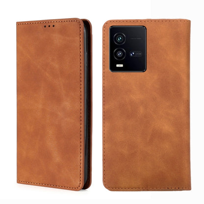 Skin Feel Magnetic Horizontal Flip Leather Phone Case, For vivo iQOO 10, For vivo iQOO 10 Pro 5G, For OnePlus 10T, For Realme C30 4G/Narzo 50i Prime
