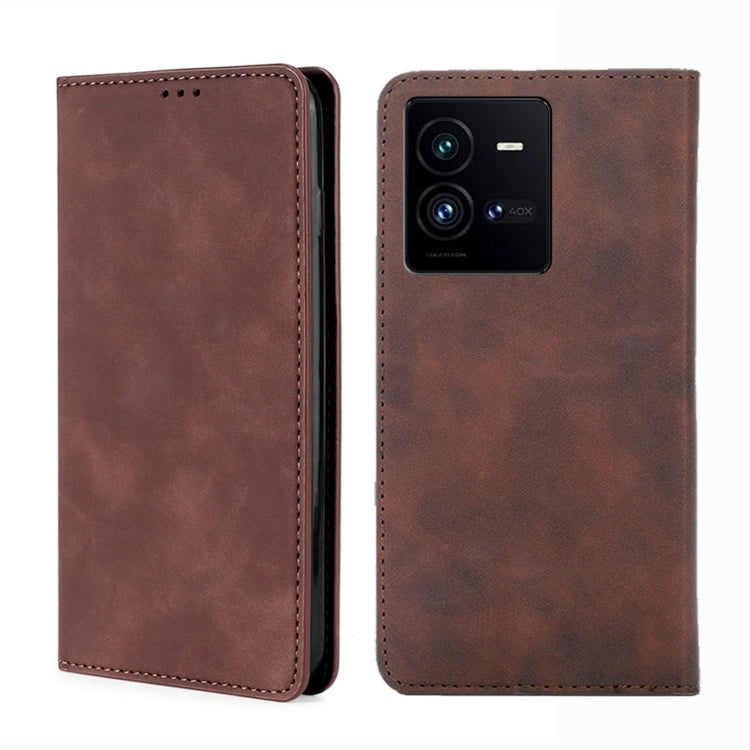 Skin Feel Magnetic Horizontal Flip Leather Phone Case, For vivo iQOO 10, For vivo iQOO 10 Pro 5G, For OnePlus 10T, For Realme C30 4G/Narzo 50i Prime