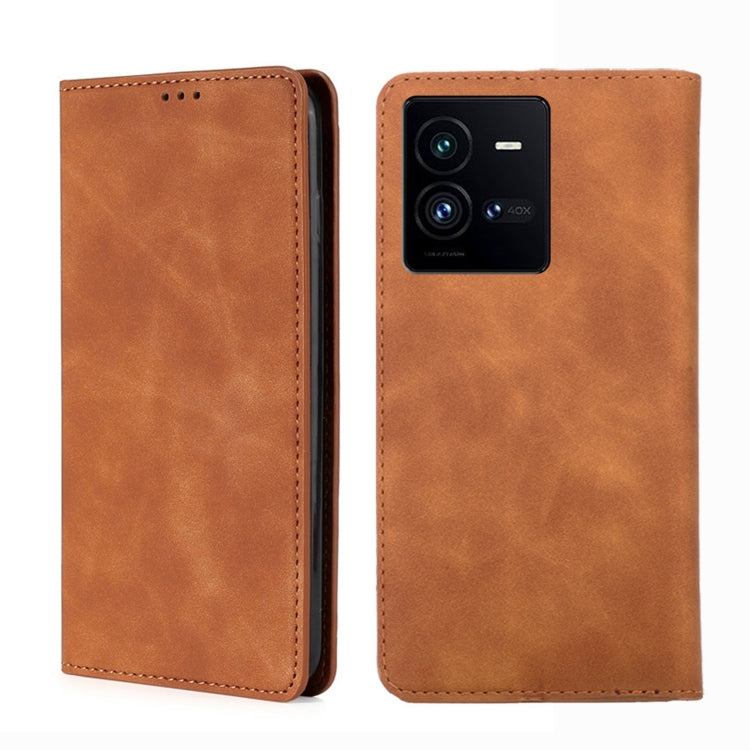 Skin Feel Magnetic Horizontal Flip Leather Phone Case, For vivo iQOO 10, For vivo iQOO 10 Pro 5G, For OnePlus 10T, For Realme C30 4G/Narzo 50i Prime