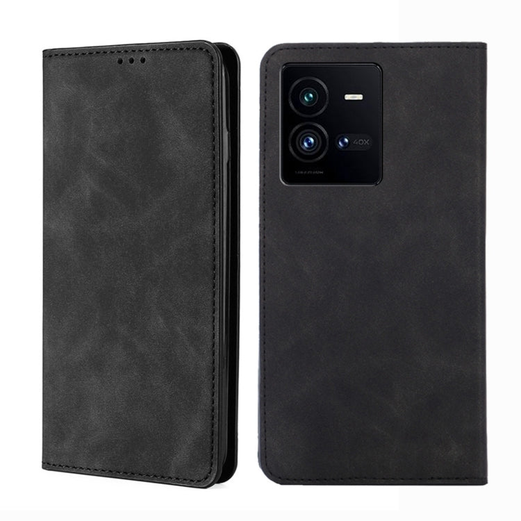 Skin Feel Magnetic Horizontal Flip Leather Phone Case, For vivo iQOO 10, For vivo iQOO 10 Pro 5G, For OnePlus 10T, For Realme C30 4G/Narzo 50i Prime