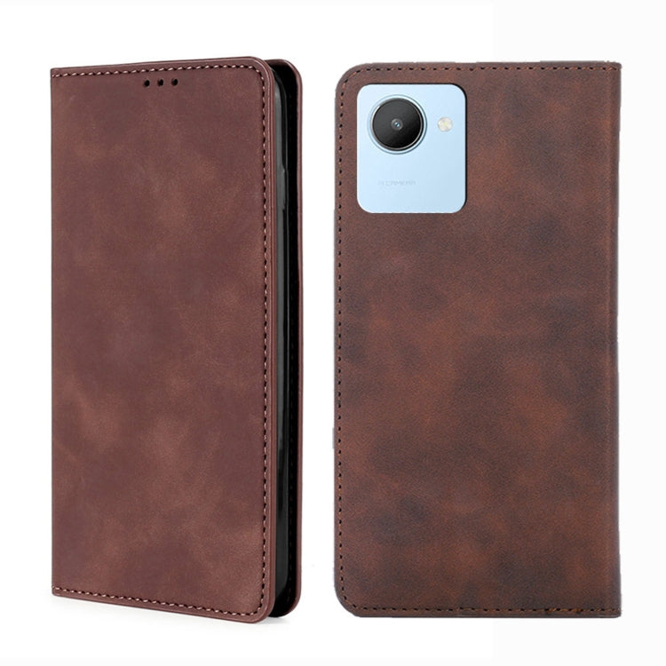 Skin Feel Magnetic Horizontal Flip Leather Phone Case, For vivo iQOO 10, For vivo iQOO 10 Pro 5G, For OnePlus 10T, For Realme C30 4G/Narzo 50i Prime