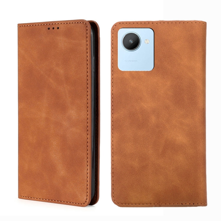 Skin Feel Magnetic Horizontal Flip Leather Phone Case, For vivo iQOO 10, For vivo iQOO 10 Pro 5G, For OnePlus 10T, For Realme C30 4G/Narzo 50i Prime