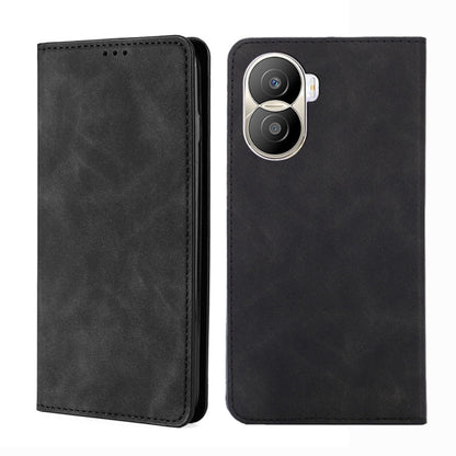 Skin Feel Magnetic Horizontal Flip Leather Phone Case, For Honor X40i