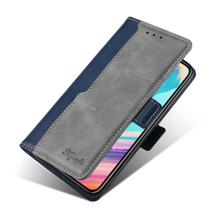 Contrast Color Side Buckle Leather Phone Case, For Honor X40i