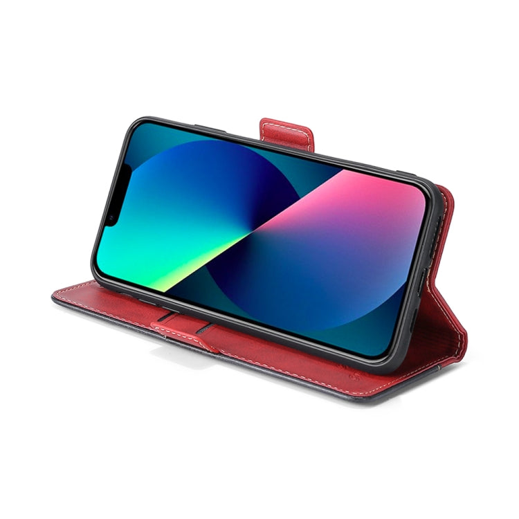 Contrast Color Side Buckle Leather Phone Case, For Honor X40i