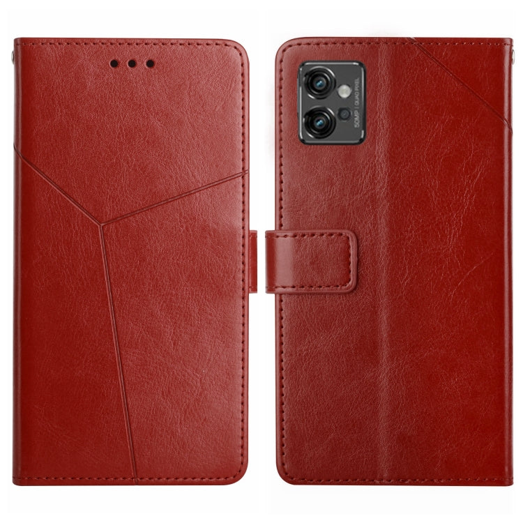 HT01 Y-shaped Pattern Flip Leather Phone Case, For Motorola Moto G32, For Nothing Phone 1, For OPPO A57 4G/A77 4G/Realme Narzo 50 5G/Realme V23, For Xiaomi Poco C40