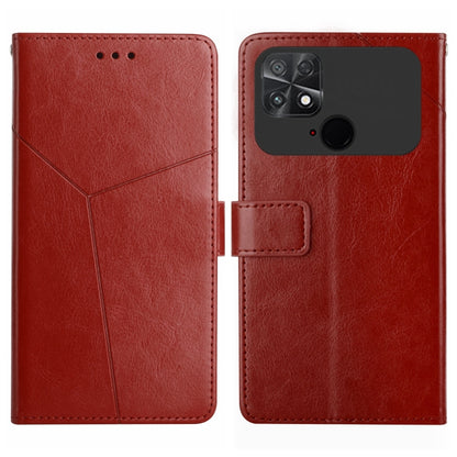 HT01 Y-shaped Pattern Flip Leather Phone Case, For Motorola Moto G32, For Nothing Phone 1, For OPPO A57 4G/A77 4G/Realme Narzo 50 5G/Realme V23, For Xiaomi Poco C40