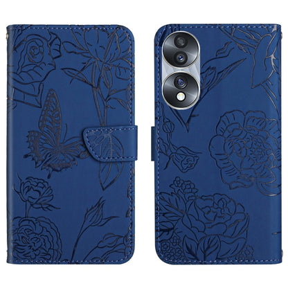 HT03 Skin Feel Butterfly Embossed Flip Leather Phone Case, For Realme GT Neo2, For Honor 70, For Realme GT Neo 3
