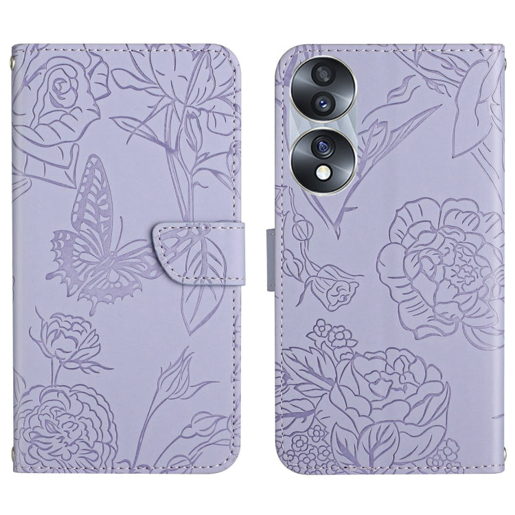HT03 Skin Feel Butterfly Embossed Flip Leather Phone Case, For Realme GT Neo2, For Honor 70, For Realme GT Neo 3