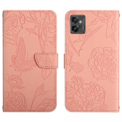 HT03 Skin Feel Butterfly Embossed Flip Leather Phone Case, For Motorola Moto G32, For Nothing Phone 1, For OPPO A57 4G/A77 4G/Realme Narzo 50 5G/Realme V23, For Xiaomi Poco C40