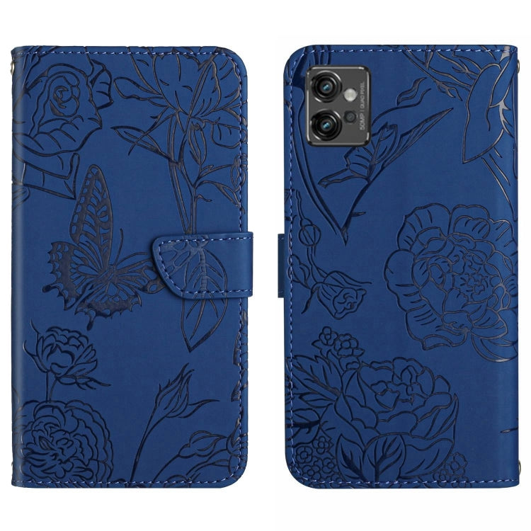 HT03 Skin Feel Butterfly Embossed Flip Leather Phone Case, For Motorola Moto G32, For Nothing Phone 1, For OPPO A57 4G/A77 4G/Realme Narzo 50 5G/Realme V23, For Xiaomi Poco C40