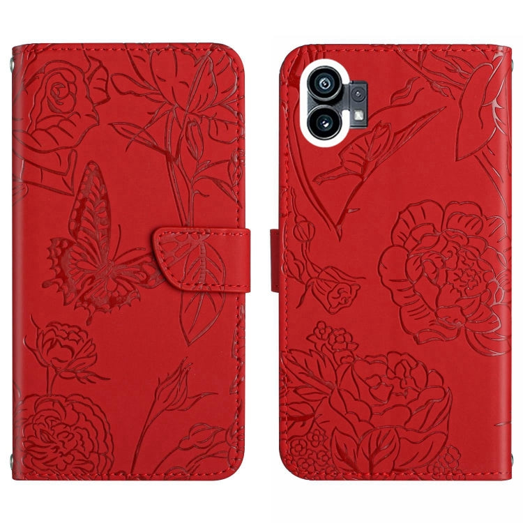 HT03 Skin Feel Butterfly Embossed Flip Leather Phone Case, For Motorola Moto G32, For Nothing Phone 1, For OPPO A57 4G/A77 4G/Realme Narzo 50 5G/Realme V23, For Xiaomi Poco C40