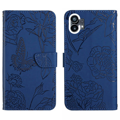 HT03 Skin Feel Butterfly Embossed Flip Leather Phone Case, For Motorola Moto G32, For Nothing Phone 1, For OPPO A57 4G/A77 4G/Realme Narzo 50 5G/Realme V23, For Xiaomi Poco C40
