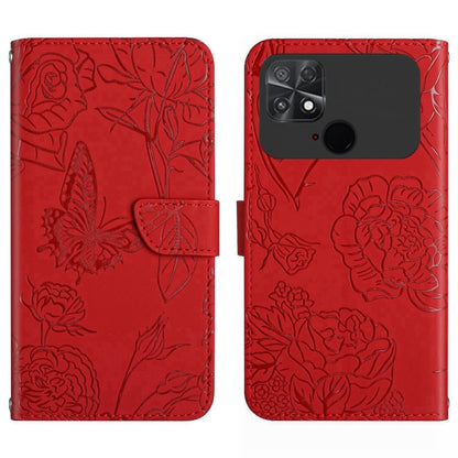 HT03 Skin Feel Butterfly Embossed Flip Leather Phone Case, For Motorola Moto G32, For Nothing Phone 1, For OPPO A57 4G/A77 4G/Realme Narzo 50 5G/Realme V23, For Xiaomi Poco C40