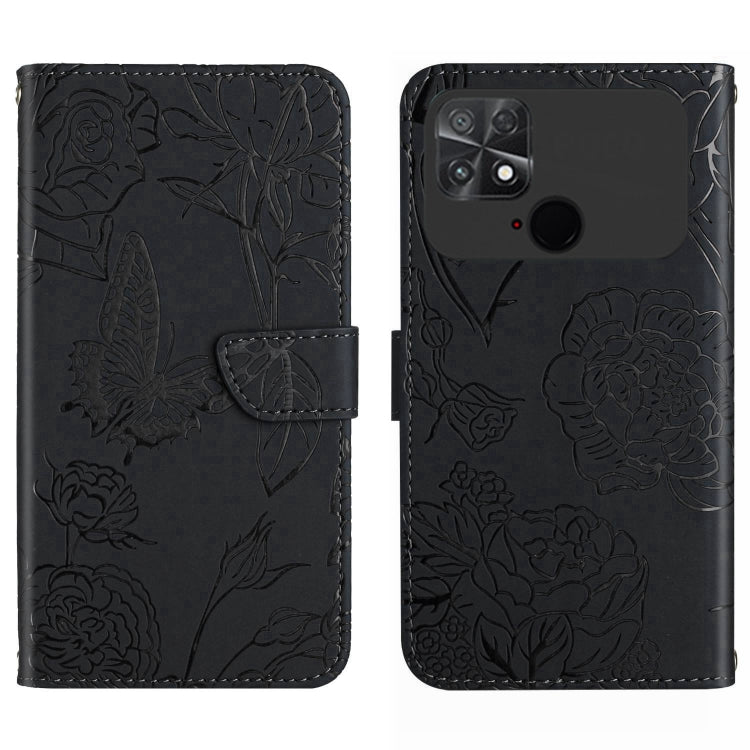 HT03 Skin Feel Butterfly Embossed Flip Leather Phone Case, For Motorola Moto G32, For Nothing Phone 1, For OPPO A57 4G/A77 4G/Realme Narzo 50 5G/Realme V23, For Xiaomi Poco C40