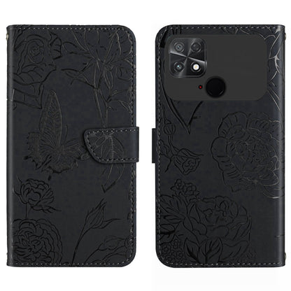 HT03 Skin Feel Butterfly Embossed Flip Leather Phone Case, For Motorola Moto G32, For Nothing Phone 1, For OPPO A57 4G/A77 4G/Realme Narzo 50 5G/Realme V23, For Xiaomi Poco C40