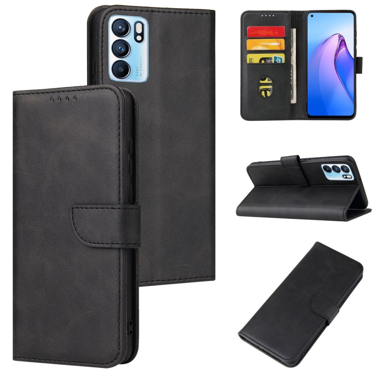 Calf Texture Buckle Flip Leather Phone Case, For OPPO A15, For OPPO A55 5G, For OPPO A92s, For OPPO A93 5G, For OPPO F11 Pro, For OPPO Reno5, For OPPO Reno6 4G, For Realme C15