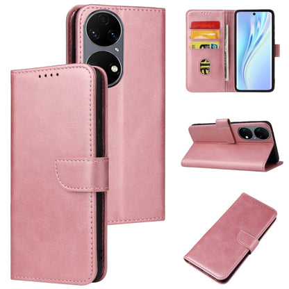 Calf Texture Buckle Flip Leather Phone Case, For Huawei P50, For Honor V40 5G