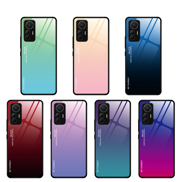 Gradient Color Glass Case, For Xiaomi 12 Lite
