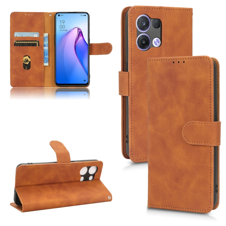 Skin Feel Magnetic Flip Leather Phone Case, For Realme Narzo 50A, For OPPO Reno8 5G, For Asus ROG Phone 6, For Samsung Galaxy M13 4G