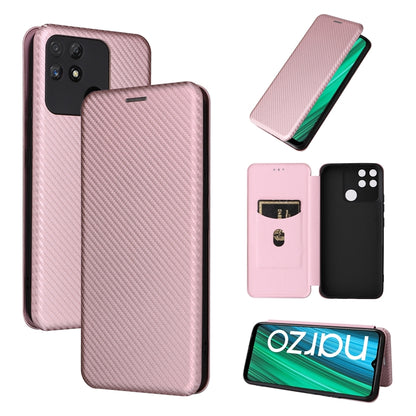 Carbon Fiber Texture Magnetic Flip Leather Phone Case, For Nothing Phone 1, For Realme Narzo 50A, For OPPO Reno8 Pro / Reno8 Pro+