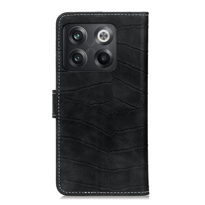 Magnetic Crocodile Texture Horizontal Flip Leather Phone Case, For OnePlus Ace Pro / 10T