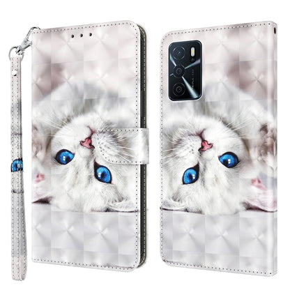 3D Painted Leather Phone Case, For OPPO A16 / A16s / A54s, For OPPO A54 5G / A74 5G, For OPPO A94 5G / A95 5G