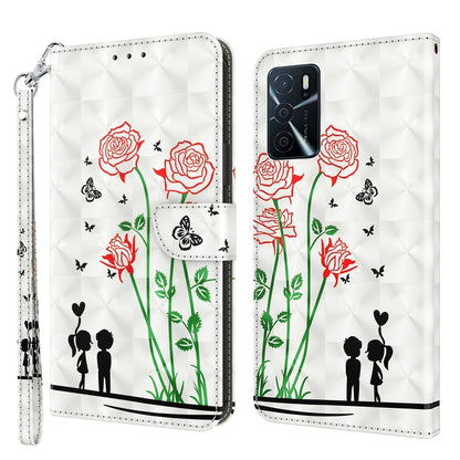 3D Painted Leather Phone Case, For OPPO A16 / A16s / A54s, For OPPO A54 5G / A74 5G, For OPPO A94 5G / A95 5G