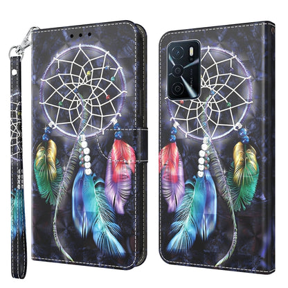 3D Painted Leather Phone Case, For OPPO A16 / A16s / A54s, For OPPO A54 5G / A74 5G, For OPPO A94 5G / A95 5G