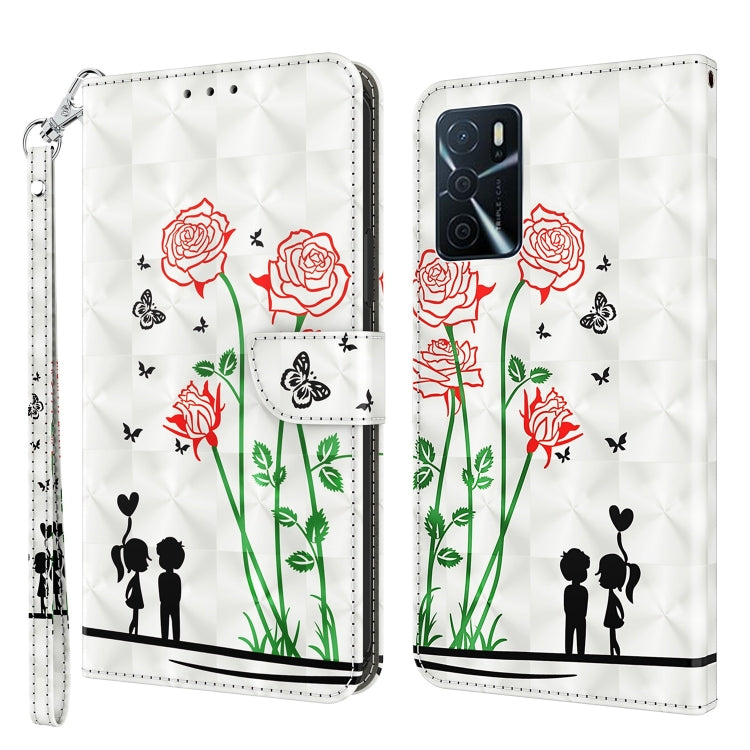3D Painted Leather Phone Case, For OPPO A16 / A16s / A54s, For OPPO A54 5G / A74 5G, For OPPO A94 5G / A95 5G