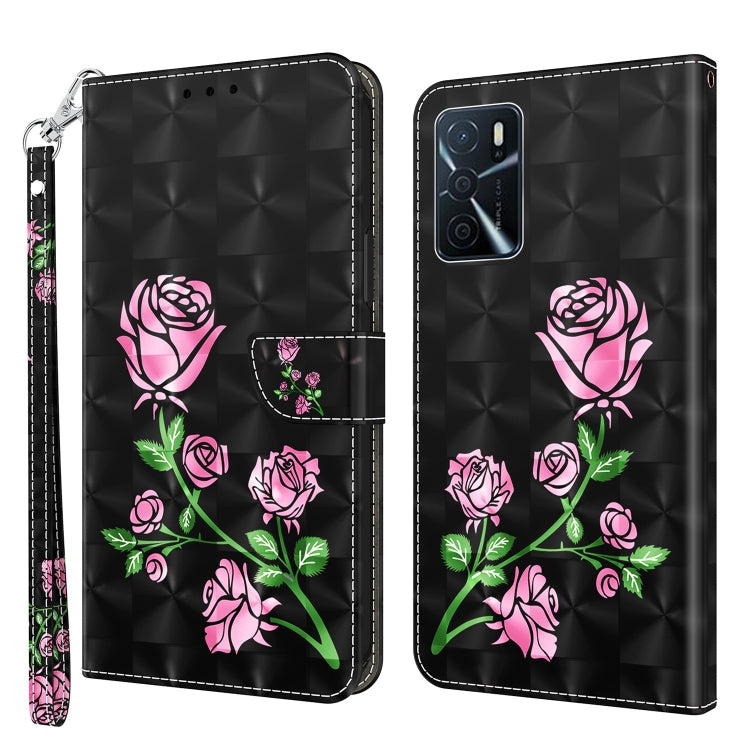 3D Painted Leather Phone Case, For OPPO A16 / A16s / A54s, For OPPO A54 5G / A74 5G, For OPPO A94 5G / A95 5G