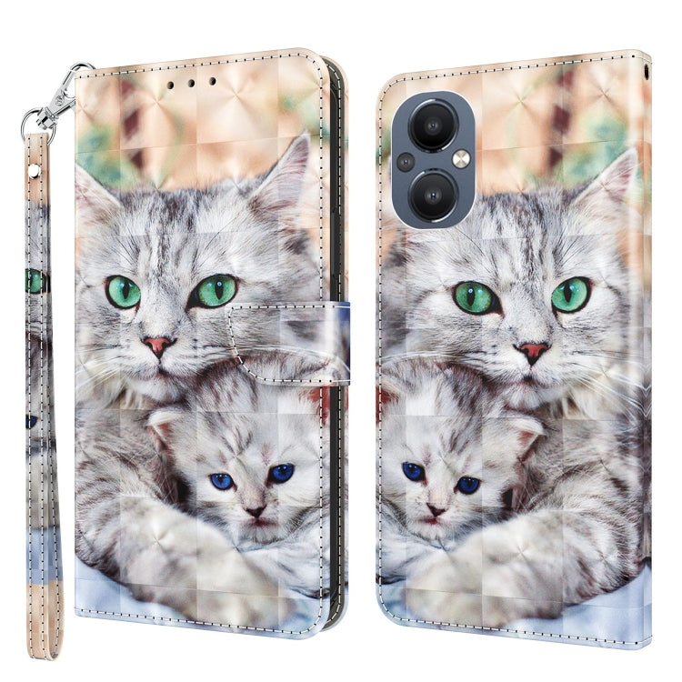 3D Painted Leather Phone Case, For OPPO A96 5G / Reno7 Z