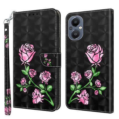 3D Painted Leather Phone Case, For OPPO A96 5G / Reno7 Z