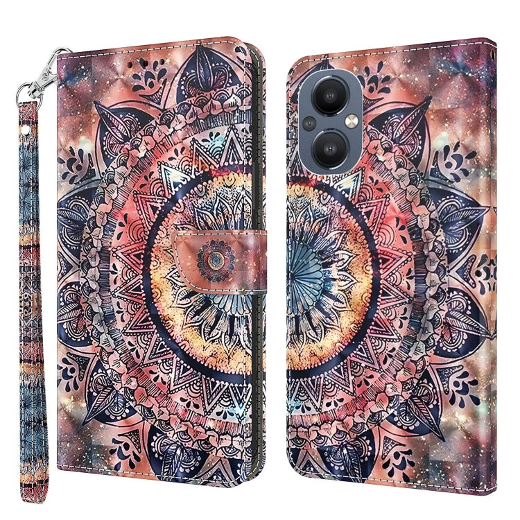 3D Painted Leather Phone Case, For OPPO A96 5G / Reno7 Z