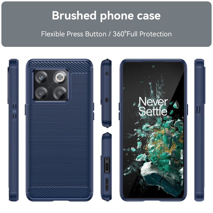 Brushed Texture Carbon Fiber TPU Phone Case, For OnePlus 10T, For OnePlus ACE Pro, For T-Mobile REVVL 6 5G