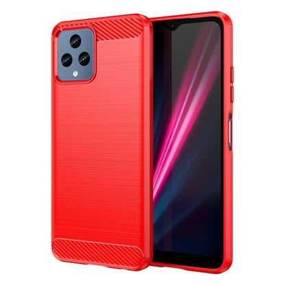 Brushed Texture Carbon Fiber TPU Phone Case, For OnePlus 10T, For OnePlus ACE Pro, For T-Mobile REVVL 6 5G