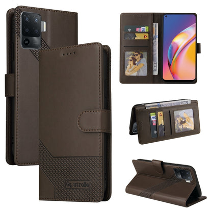 GQUTROBE Skin Feel Magnetic Leather Phone Case, For OPPO A93 5G, For OPPO A94, For OPPO F17 Pro / A93, For Realme 8i