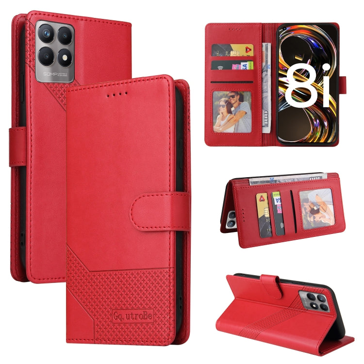 GQUTROBE Skin Feel Magnetic Leather Phone Case, For OPPO A93 5G, For OPPO A94, For OPPO F17 Pro / A93, For Realme 8i