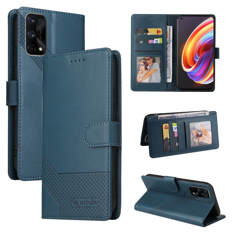 GQUTROBE Skin Feel Magnetic Leather Phone Case, For Realme X7 Pro