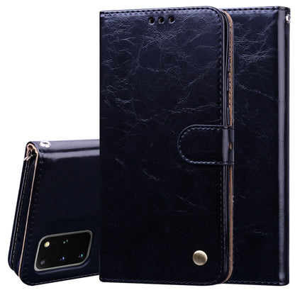 Business Style Oil Wax Texture Horizontal Flip Leather Case, with Holder & Card Slots & Wallet, For Samsung Galaxy S20 Plus, For Samsung Galaxy S20 Ultra, For Xiaomi Mi A3