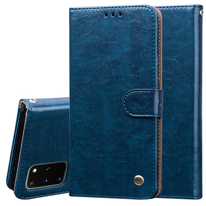 Business Style Oil Wax Texture Horizontal Flip Leather Case, with Holder & Card Slots & Wallet, For Samsung Galaxy S20 Plus, For Samsung Galaxy S20 Ultra, For Xiaomi Mi A3