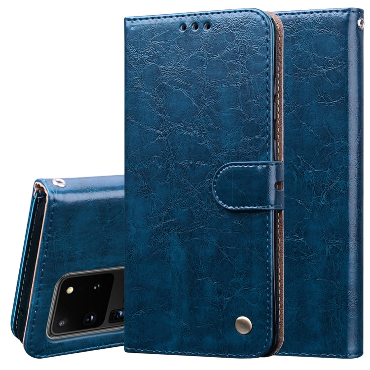 Business Style Oil Wax Texture Horizontal Flip Leather Case, with Holder & Card Slots & Wallet, For Samsung Galaxy S20 Plus, For Samsung Galaxy S20 Ultra, For Xiaomi Mi A3