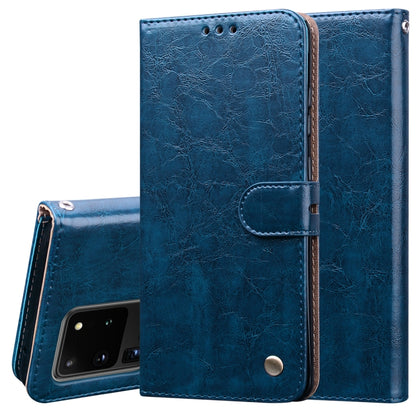 Business Style Oil Wax Texture Horizontal Flip Leather Case, with Holder & Card Slots & Wallet, For Samsung Galaxy S20 Plus, For Samsung Galaxy S20 Ultra, For Xiaomi Mi A3