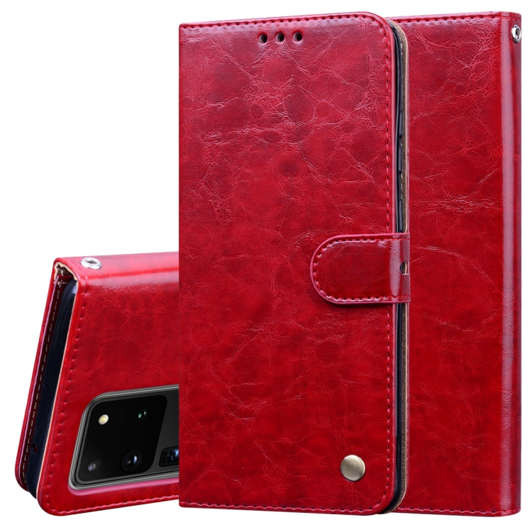 Business Style Oil Wax Texture Horizontal Flip Leather Case, with Holder & Card Slots & Wallet, For Samsung Galaxy S20 Plus, For Samsung Galaxy S20 Ultra, For Xiaomi Mi A3