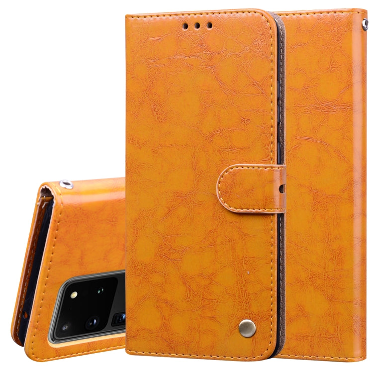 Business Style Oil Wax Texture Horizontal Flip Leather Case, with Holder & Card Slots & Wallet, For Samsung Galaxy S20 Plus, For Samsung Galaxy S20 Ultra, For Xiaomi Mi A3