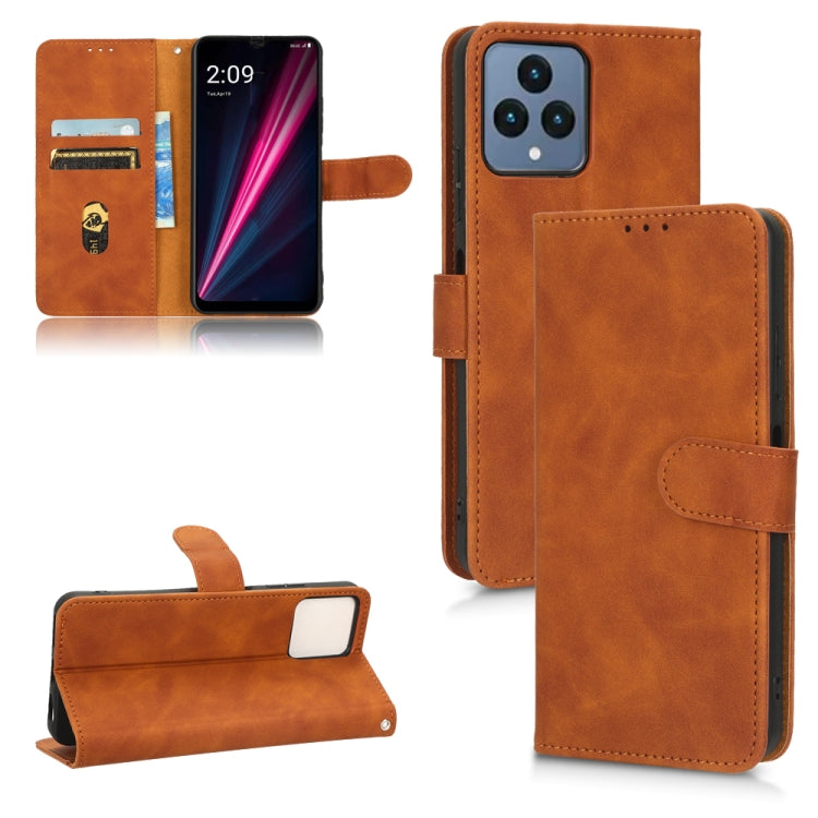 Skin Feel Magnetic Flip Leather Phone Case, For Motorola Moto G32, For T-Mobile Revvl 6 5G, For T-Mobile Revvl 6 Pro 5G, For vivo Y02s
