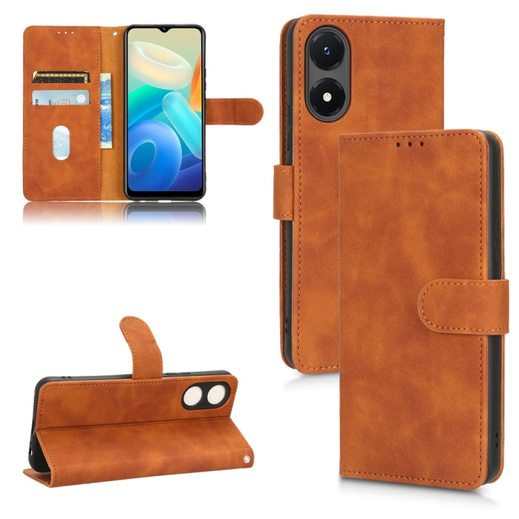 Skin Feel Magnetic Flip Leather Phone Case, For Motorola Moto G32, For T-Mobile Revvl 6 5G, For T-Mobile Revvl 6 Pro 5G, For vivo Y02s
