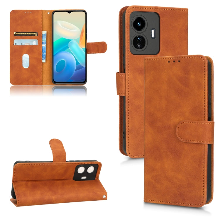 Skin Feel Magnetic Flip Leather Phone Case, For vivo Y77 Global, For OnePlus 10T 5G