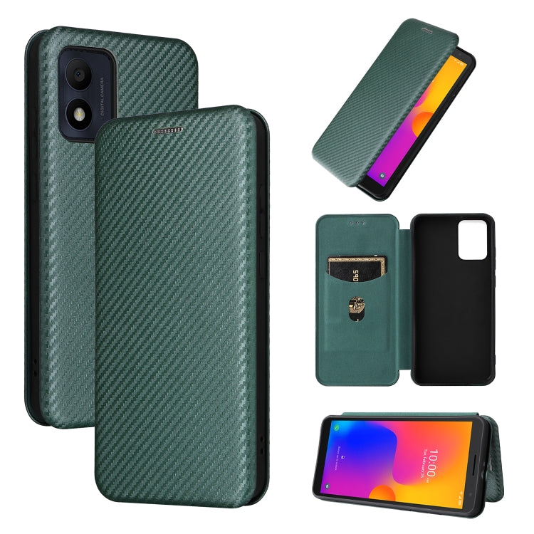 Carbon Fiber Texture Flip Leather Phone Case, For Alcatel 1B 2022, For Asus Zenfone 9, For Motorola Moto G32, For Samsung Galaxy Z Fold4