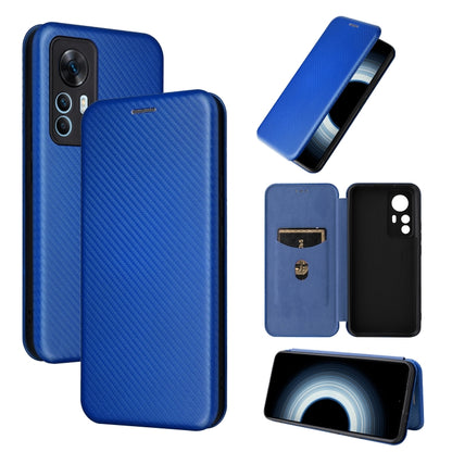 Carbon Fiber Texture Flip Leather Phone Case, For Xiaomi Redmi K50 Ultra, For OnePlus 10T 5G